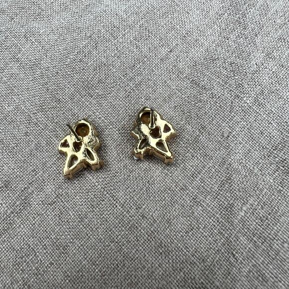 Kate Spade Dainty Sparklers Drop Back Earrings Pink & Faux Pearl Gold Tone - Picture 11 of 12